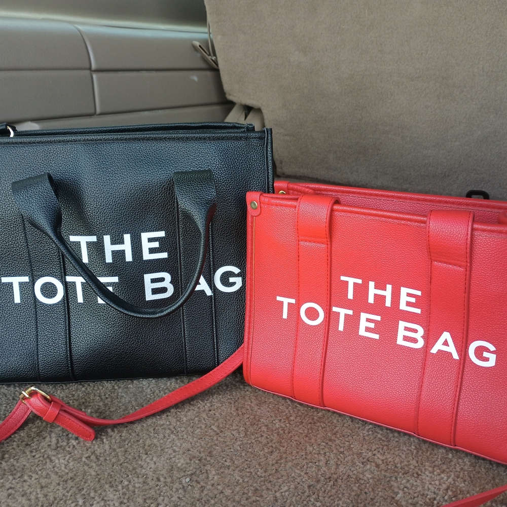 Amazon Dupe Black and Red Tote Bags